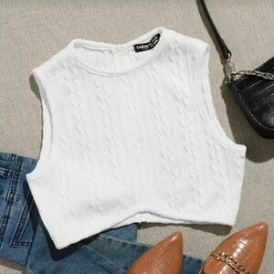 Shein cropped sweater tank top
